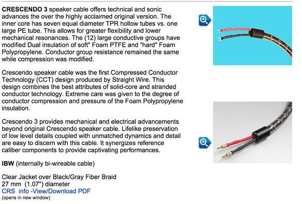 Straightwire Crescendo 3 speaker cable