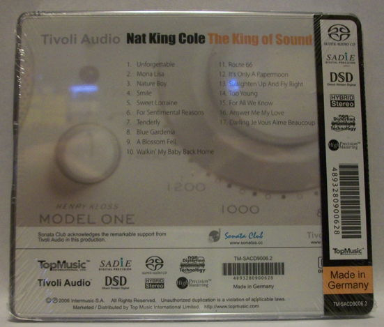 Nat King Cole - The King of Sound top music sacd/cd, new