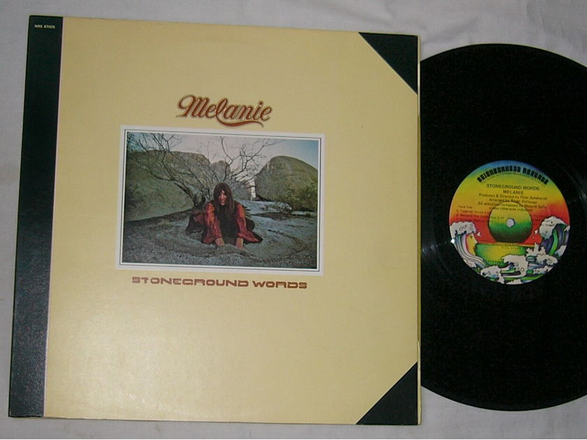 MELANIE -- - STONEGROUND WORDS-- RARE ORIG 1972 FOLK LP - WITH POSTER