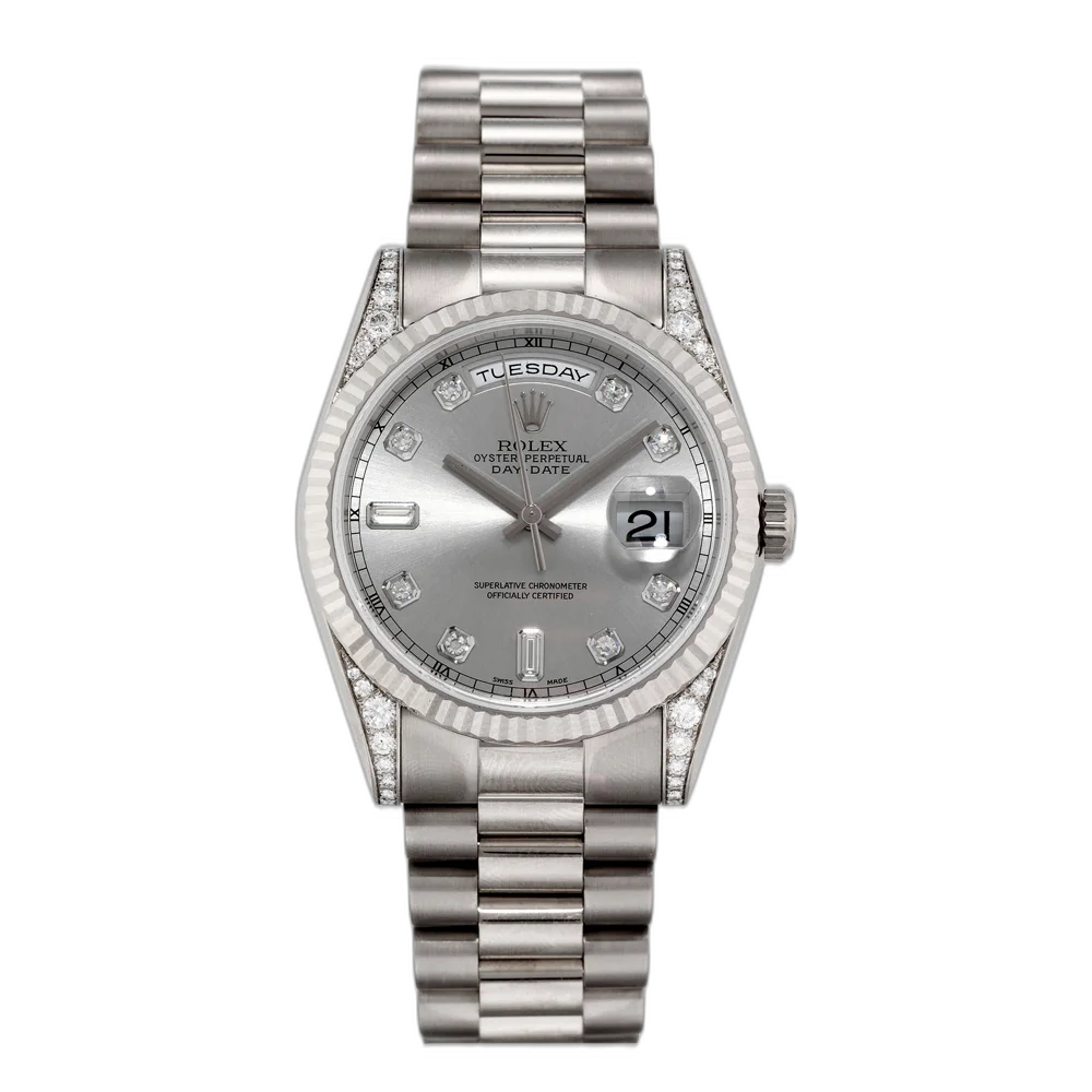 Day-Date 36 Grey Sunburst Diamond Dial, image 1