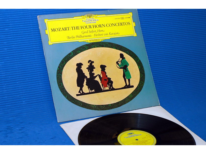 MOZART / Von Karajan  - "The 4 Horn Concertos" -  Deutsche Grammophon import 1969