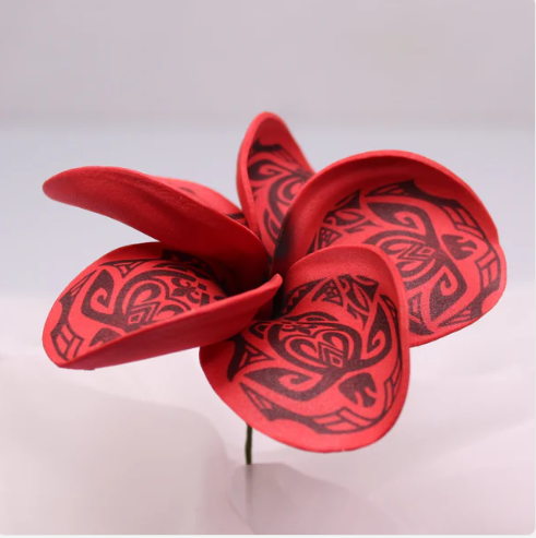 Red Turtle Frangipani Real Touch (6 Pack) - Realistic Artificial Flowers - Image 4