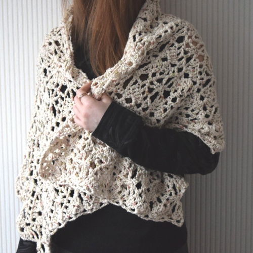 Summer Breeze Lace Crochet Shawl / Wedding Stole