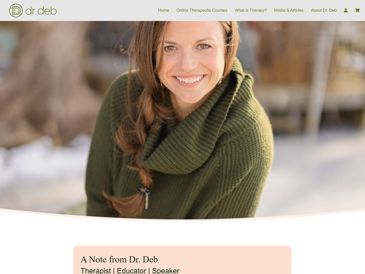 Screenshot of Dr. Deb Courtney, from the teacher & educator websites collection.