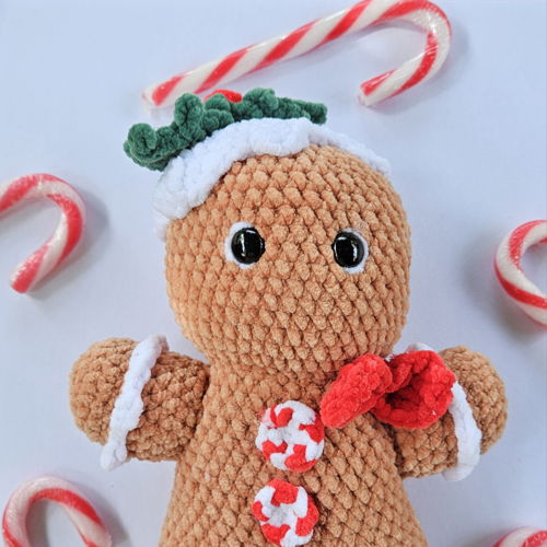 Amigurumi - Peperkoekmannetje Koekie en koekemannetje kerstboomhanger