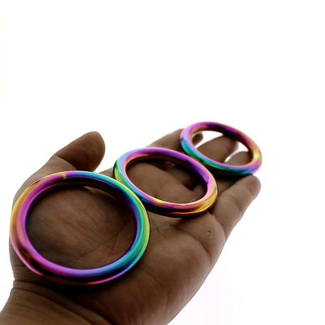 Rainbow smooth cock ring
