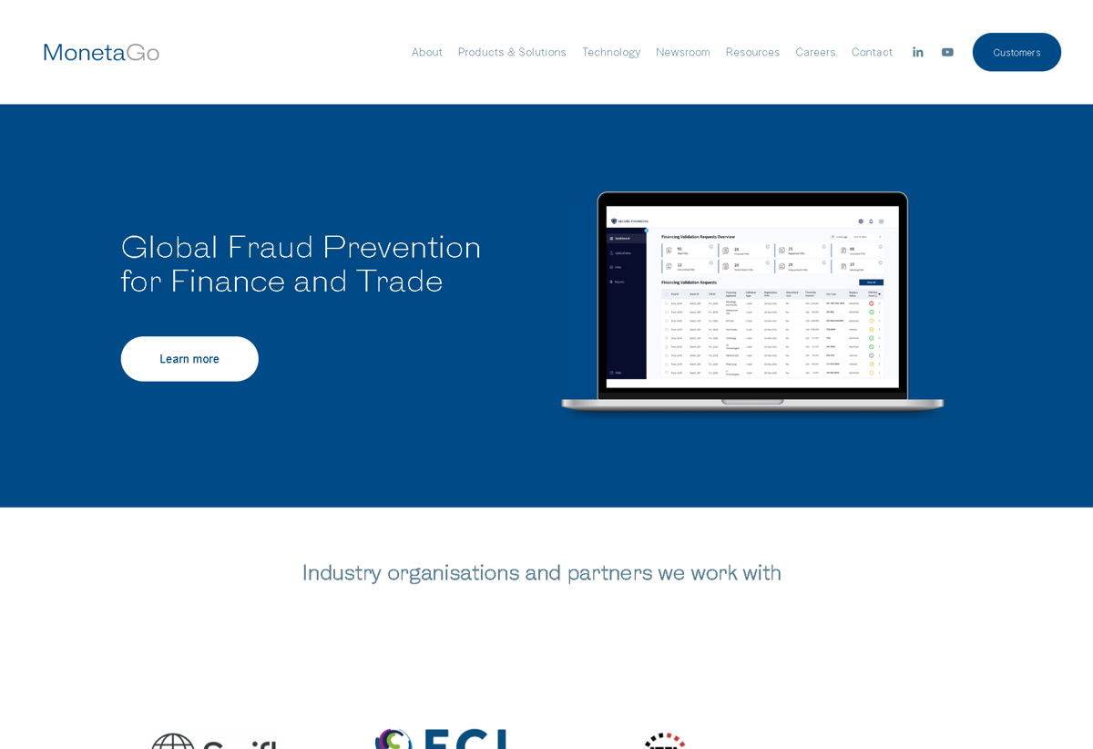 Screenshot of MonetaGo , from the blue websites collection.