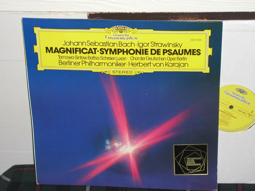 Von Karajan/BPO - Bach/Stravinsky DG german import  press