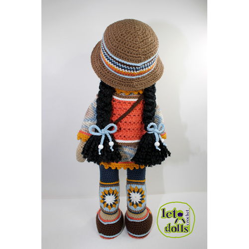 Cara Large Crochet Doll Pattern, Amigurumi, 21"/53cm Tall
