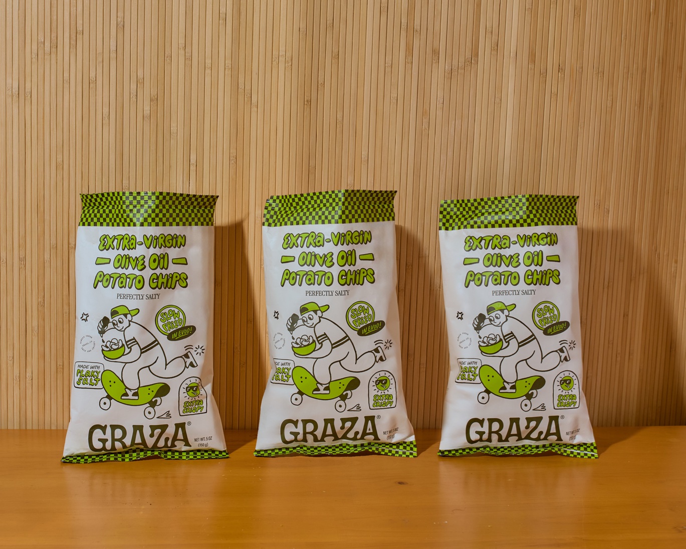 Graza Gives Us What We Want, a Bag of Olive Oil Potato Chips