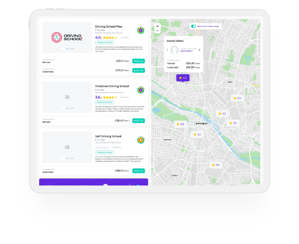 Driveli app search interface