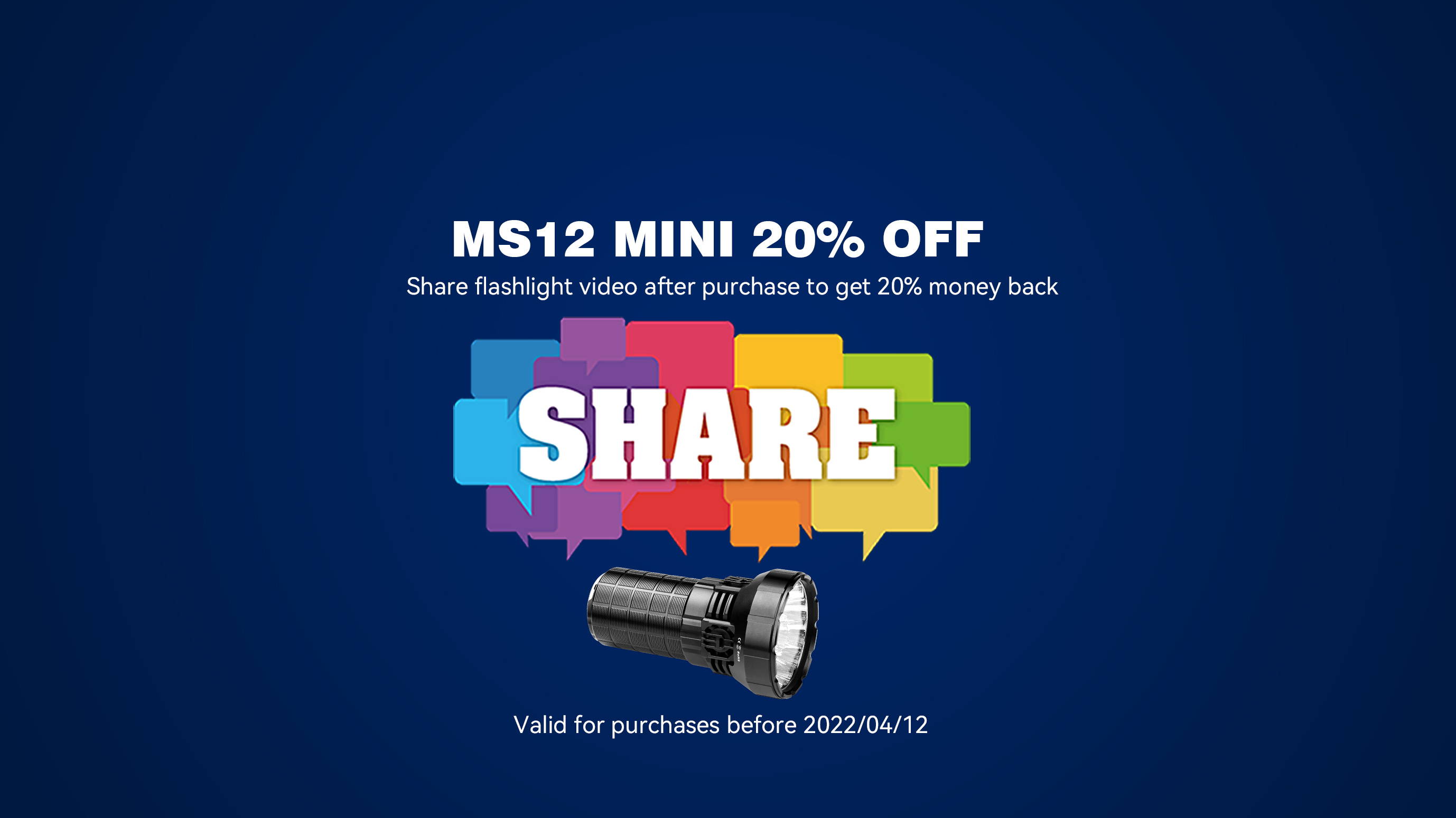 Share MS12 MINI and get 20% money back