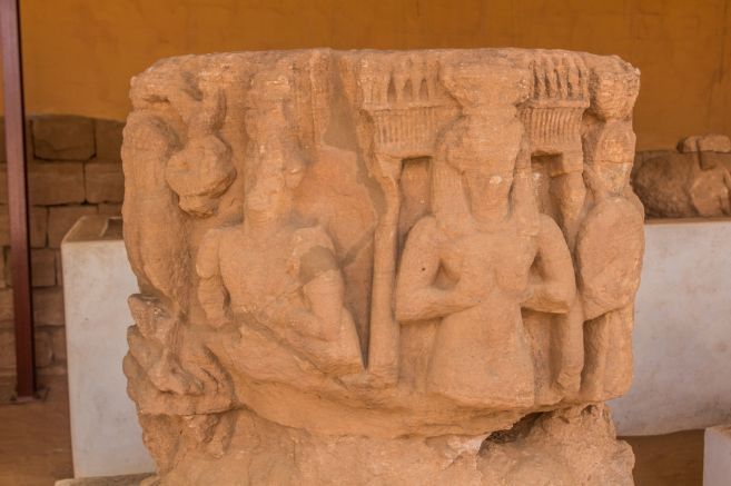 Exhibits at the Great Enclosure of Musawwarat es-Sufra (Musawarat Al-Sufra) in Sudan