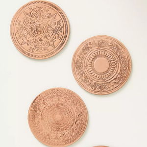 Coppermill Kitchen Vintage Inspired Copper Coasters, Set of 4