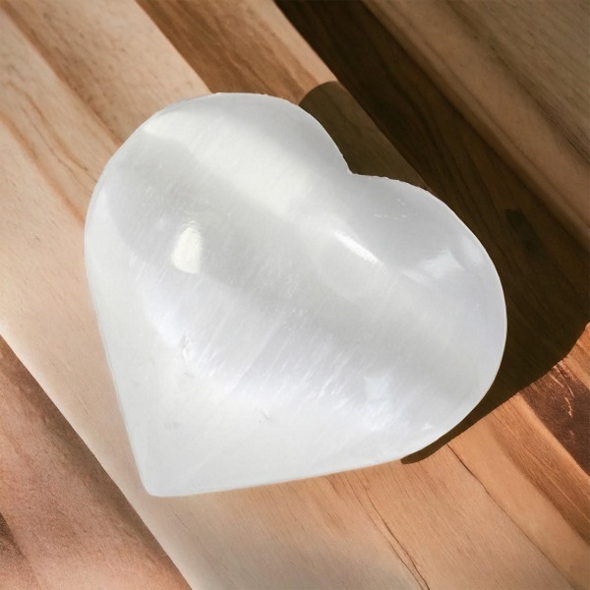 Selenite Heart 7-8cm