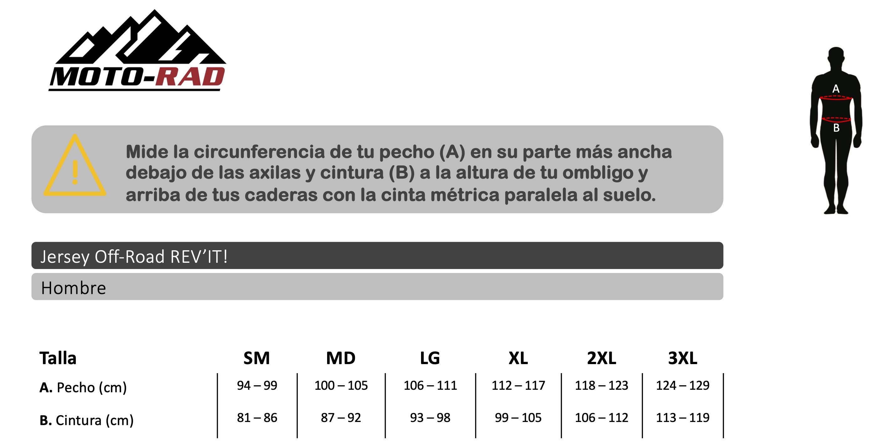 Guia de Tallas Jerseys