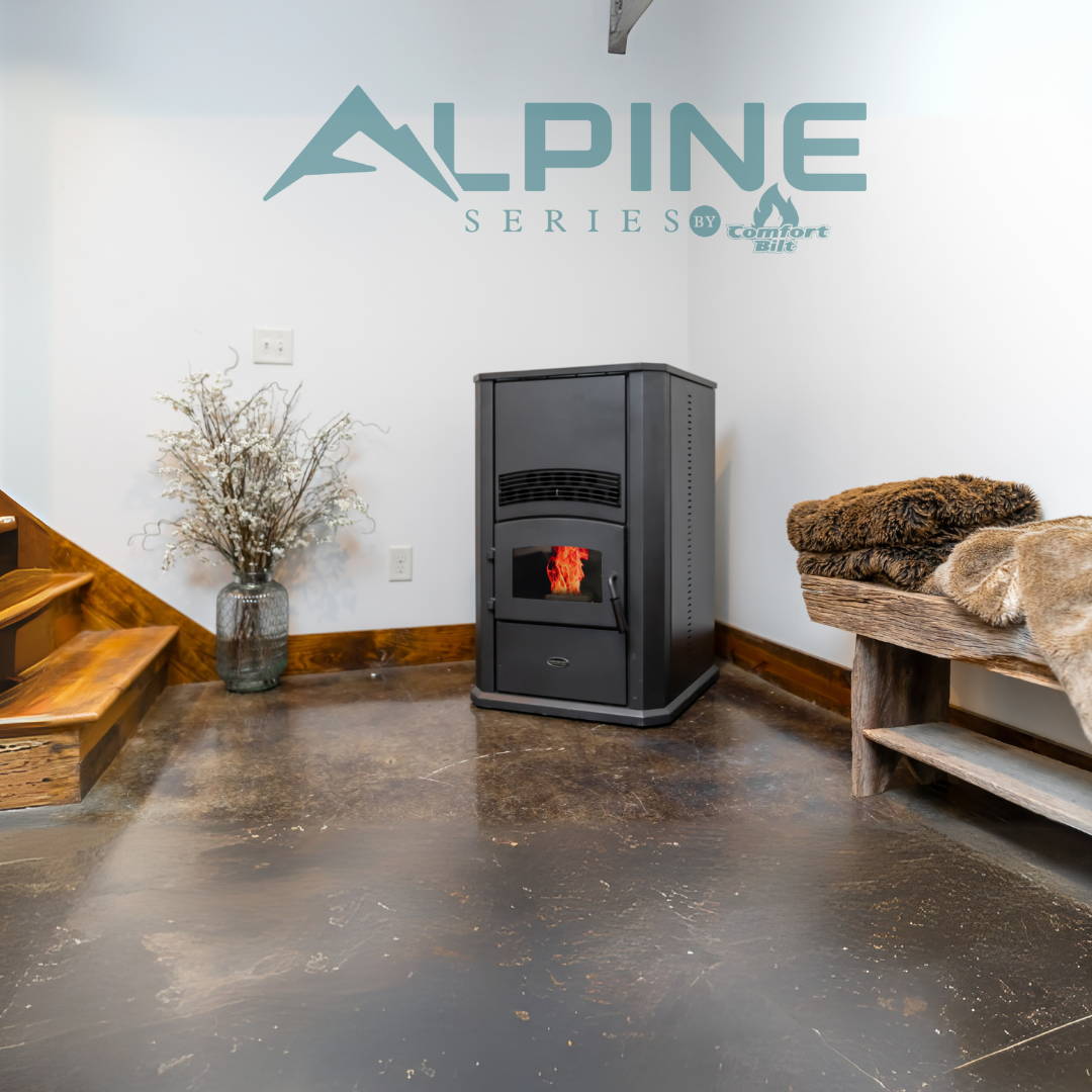 Alpine By Comfortbilt Pellet Stobe HP42 Corner Lifestyle