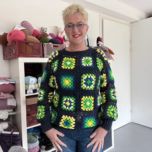 Crochet pattern for granny vest, spencer, and sweater by teacher Sas