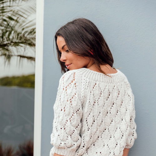 Lacy Leaves Pullover Knitting Pattern