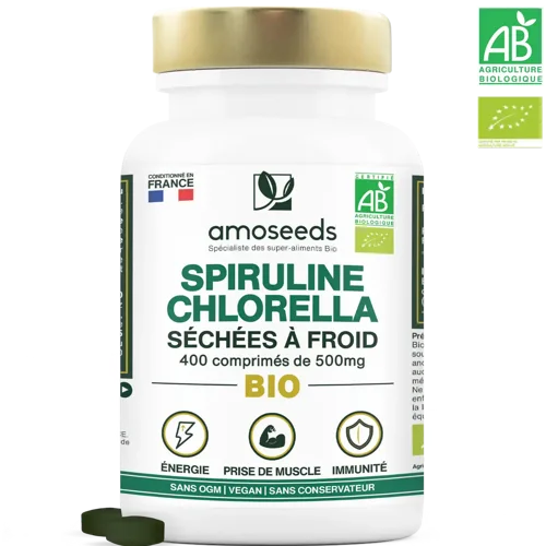 Spiruline & Chlorella Bio - Phycocyanine à 17%