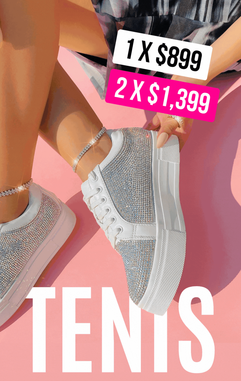 Zapatillas Sneakers Plataforma Mujer - $ 899,00 en Mercado Libre
