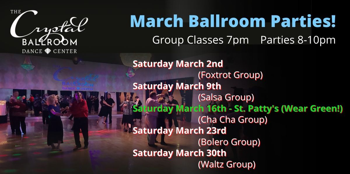 March Weekly Ballroom Dance Parties promotional image