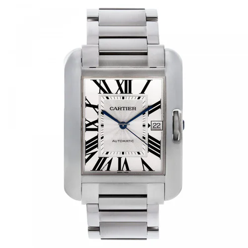 Cartier Tank Anglaise Xl Size 18k Ss Watch
