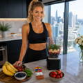 athletic-female-using-gypsy-shoals-farm-honey-sticks-makes-fruit-smoothie athletic-female-using-gypsy-shoals-farm-honey-sticks-makes-fruit-smoothie