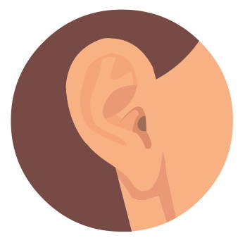 Illustration d'une oreille humaine avec un lobe étiré