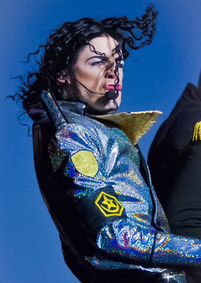 Photo of Michael Jackson impersonator performing