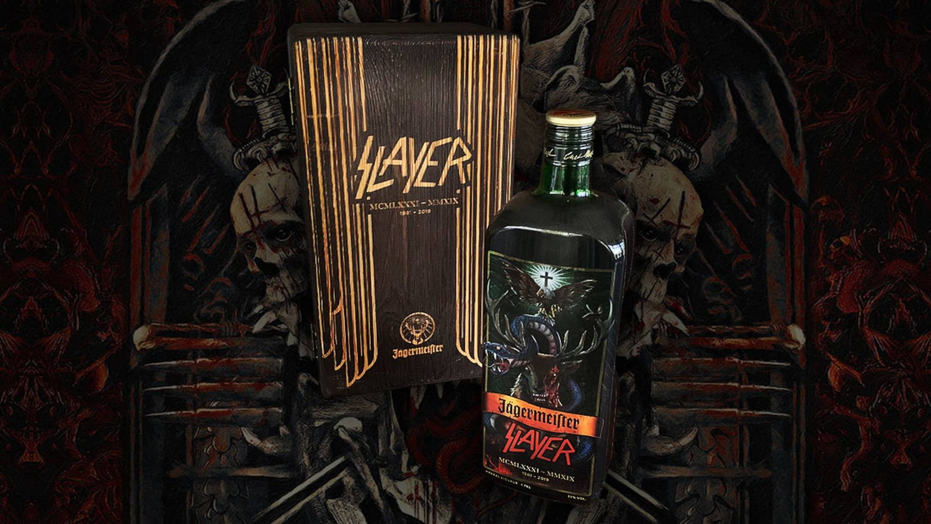 Featured image for Jägermeister Bottle Gets A Metal Makeover To Honor Slayer
