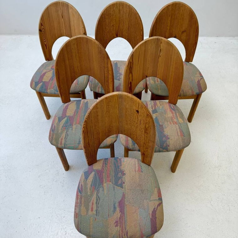 6 Massivholz Stühle von Niels Koefoed für Koefoeds