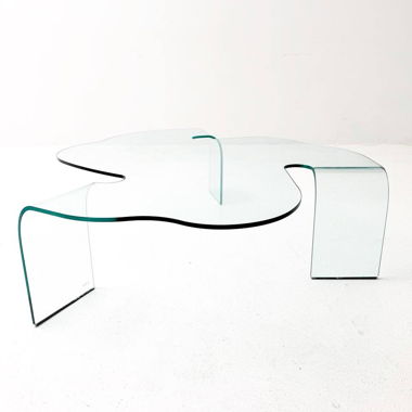 Glas-Couchtisch von Hans Von Klier für Fiam Italy