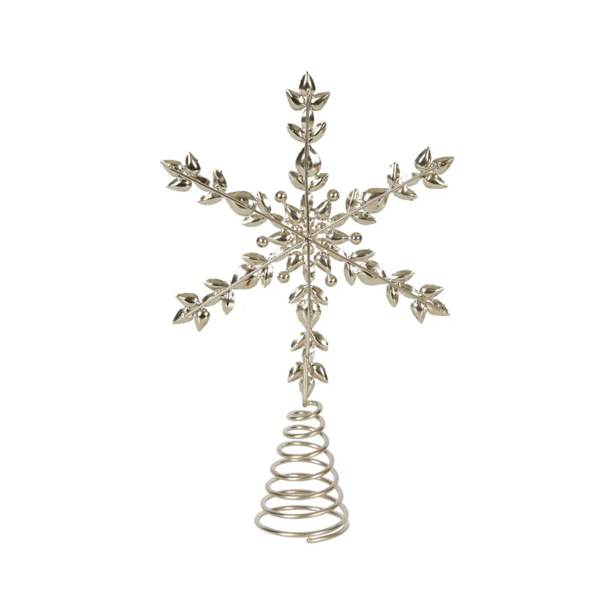 Vixen & Velvet Vega Jewel Snowflake Tree Topper Silver | Minimax