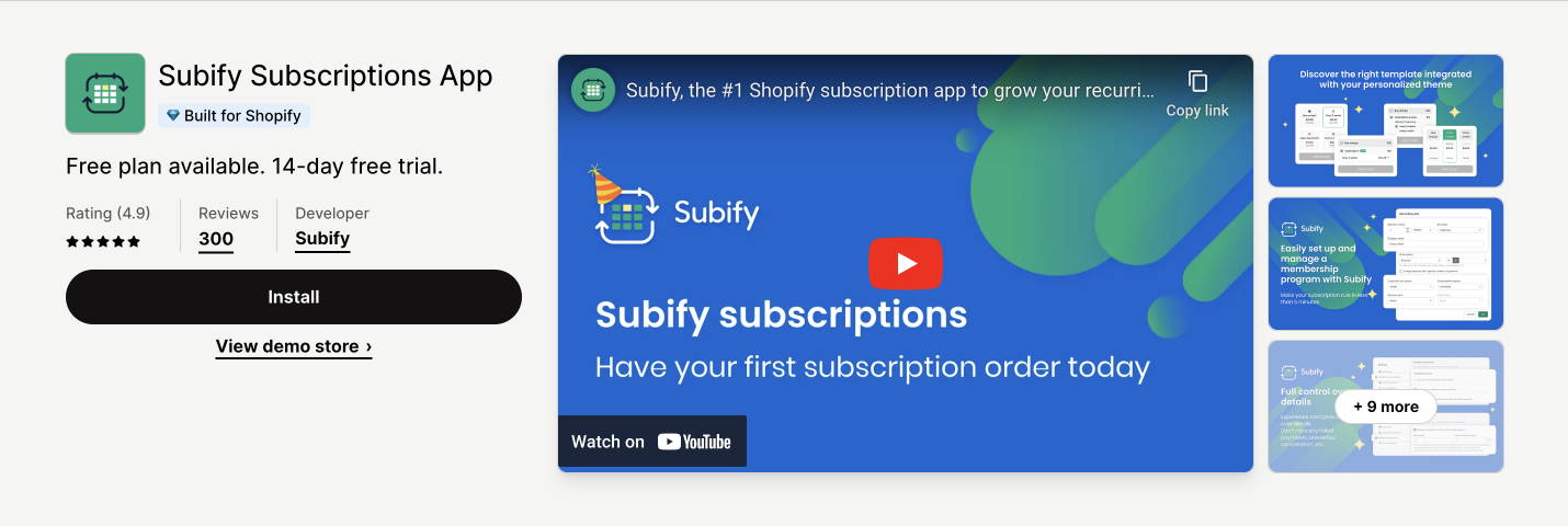 Subify Subscriptions App