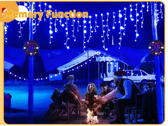 Features of Ollny's 720 leds multicolor icicle lights