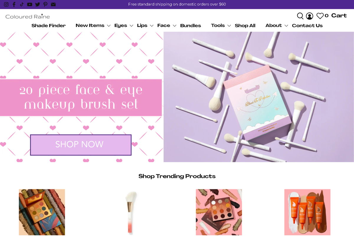 Screenshot of Coloured Raine, from the purple websites collection.