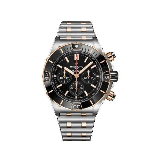 Super Chronomat B01 44 Stainless Steel - Red Gold / Black / Rouleaux