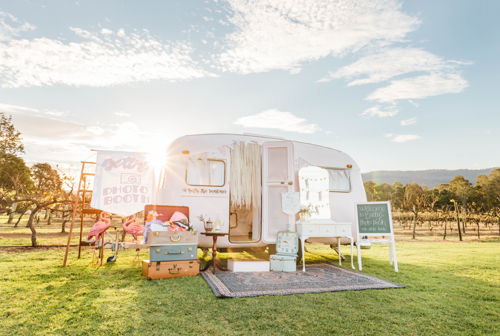 Pink Vintage Sunliner Caravan