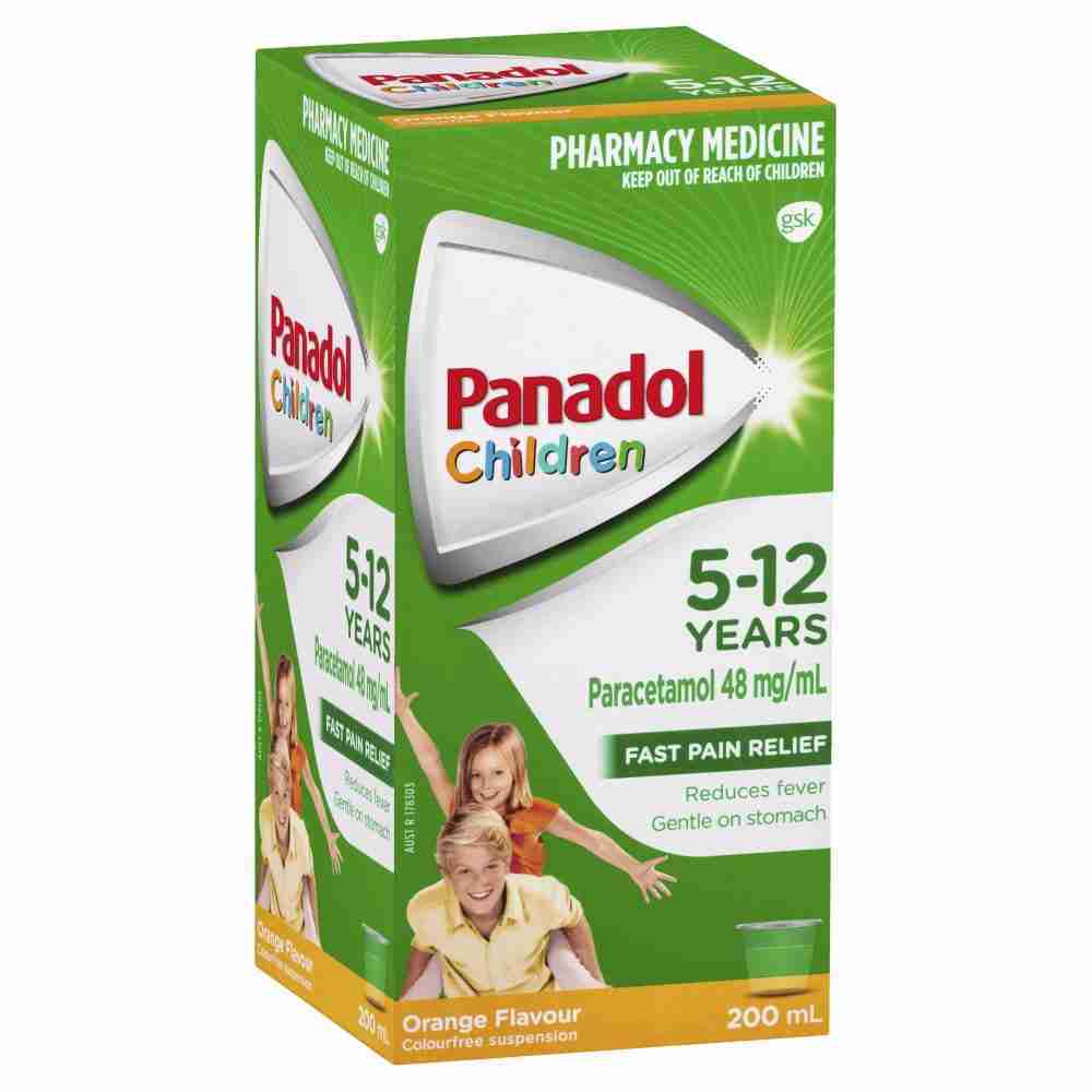 Panadol Children 5-12 Years Colourfree Suspension, Orange Flavour, 200Ml - Image 2