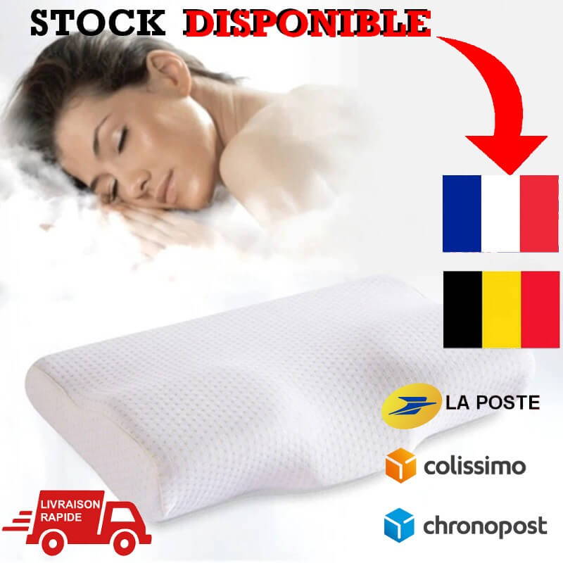 Oreiller Orthopédique, Oreiller Cou, Coussin Memoire de Forme, Oreiller Cervical, Oreiller Therapeutique