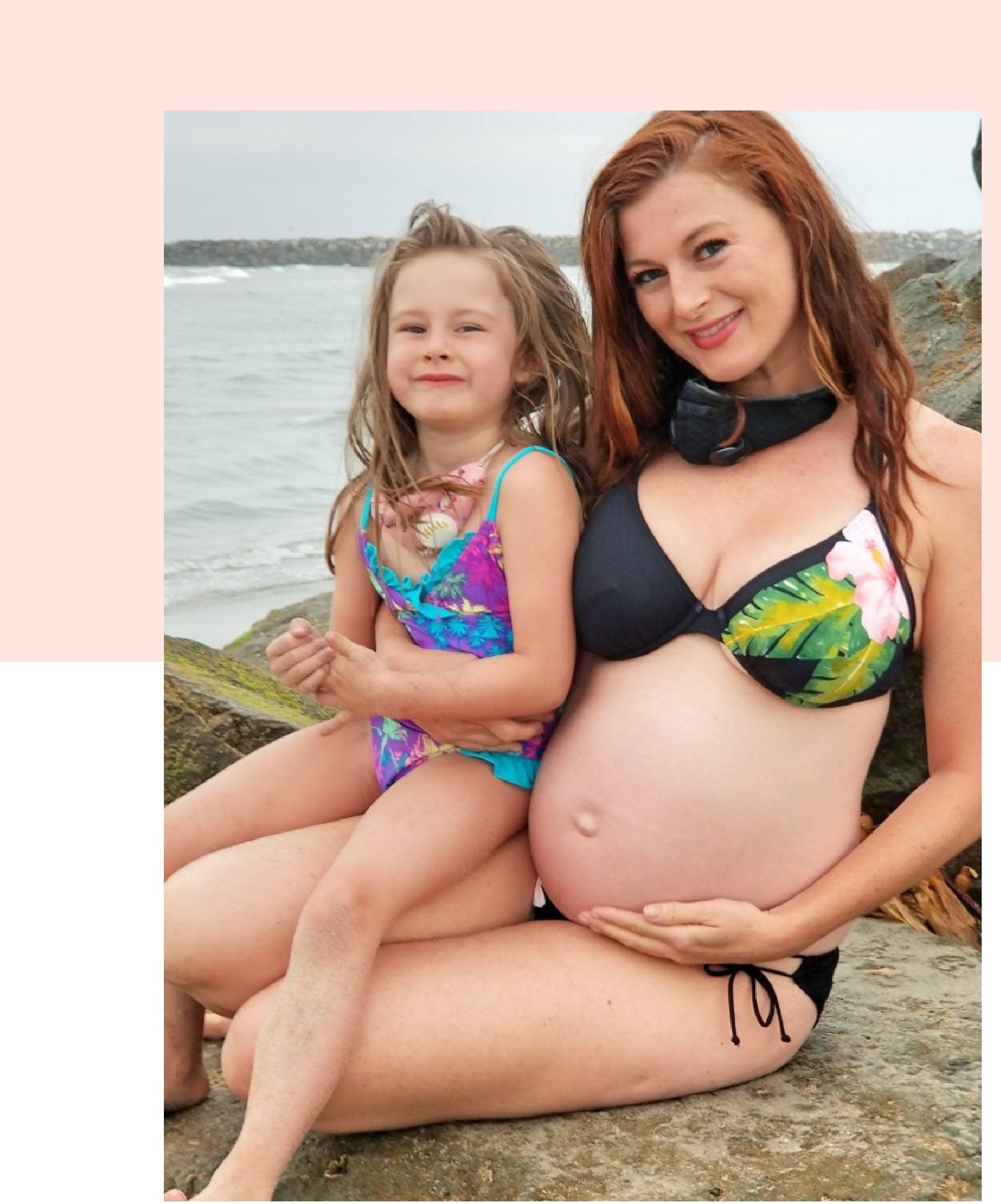 Rachel Reilly is wearing SKYE's Hilary D top and Juliana bottom from the Bora Bora collection.