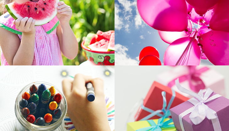 collage kindergeburtstag