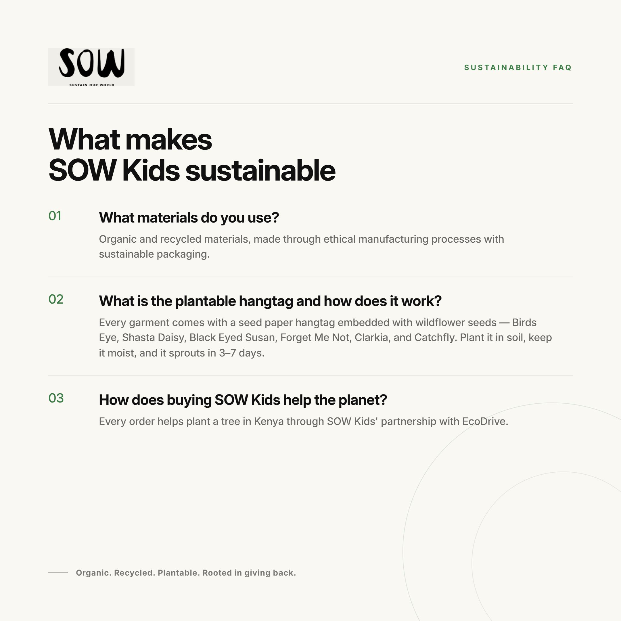 What Makes SOW Kids Sustainable