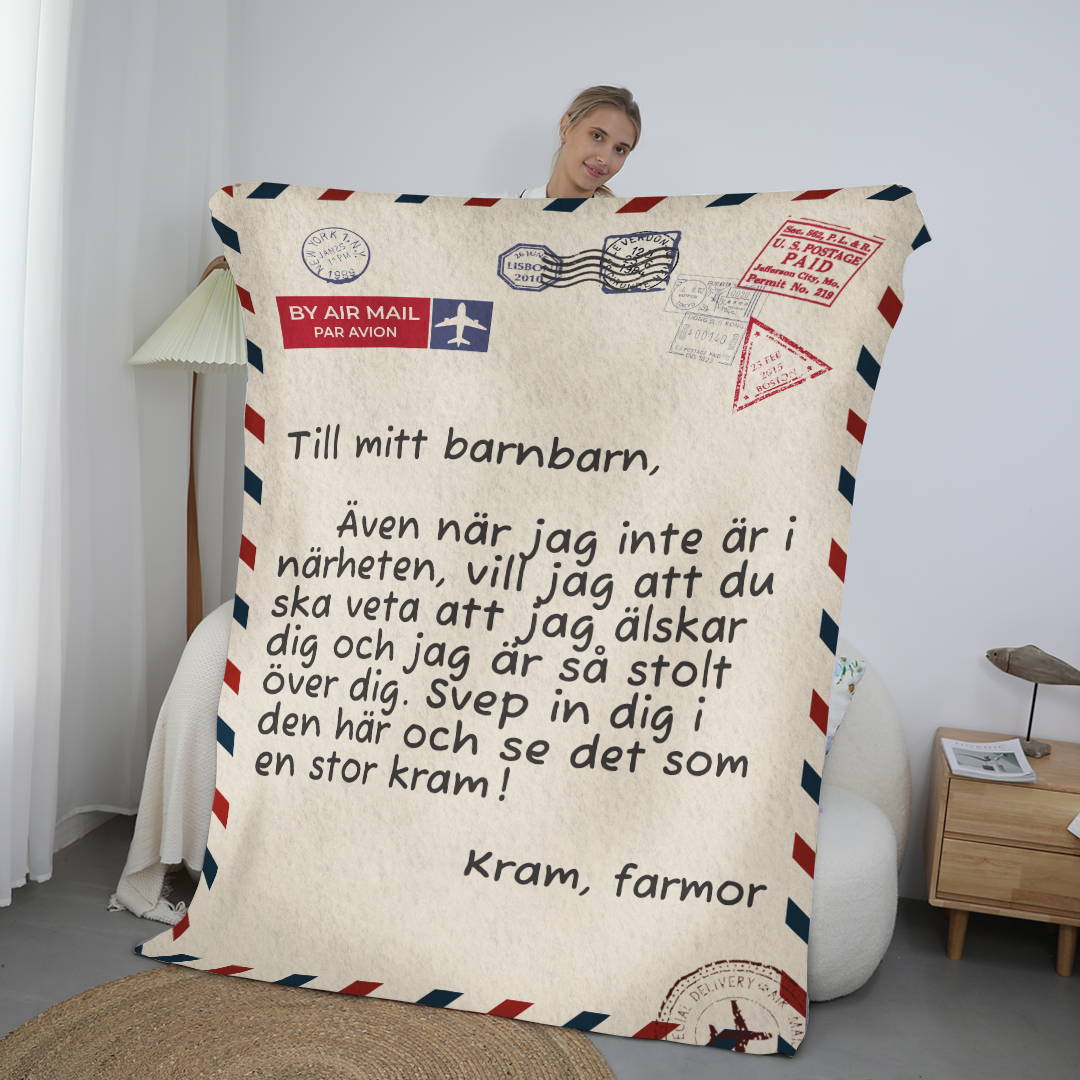 Mormor/Farmor Till mitt barnbarn barnbarn Premiumfilt™ Ver.3 Citrance