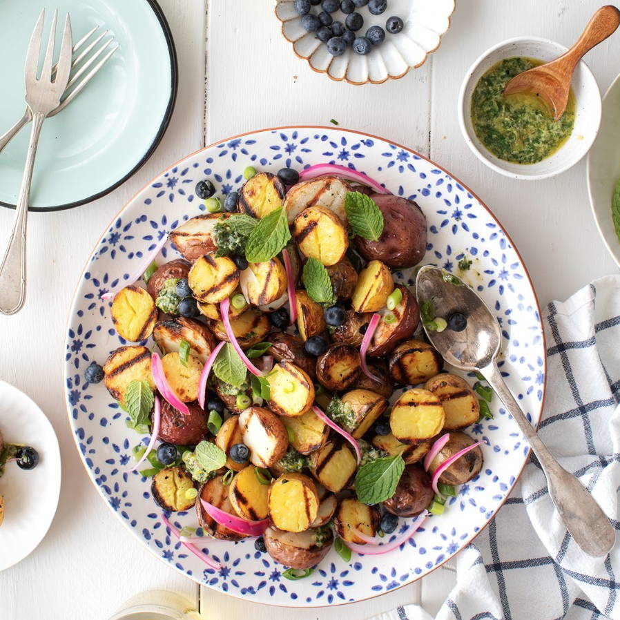 Griddled potato salad from Love and Lemons