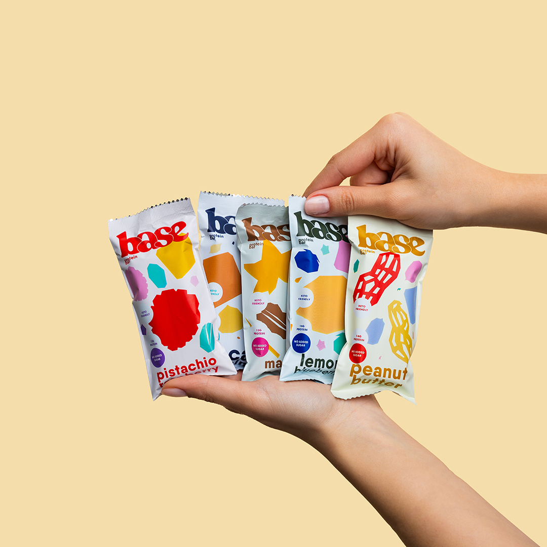 Base Bar’s Playful Design Makes Protein Bars Look Fun to Eat
