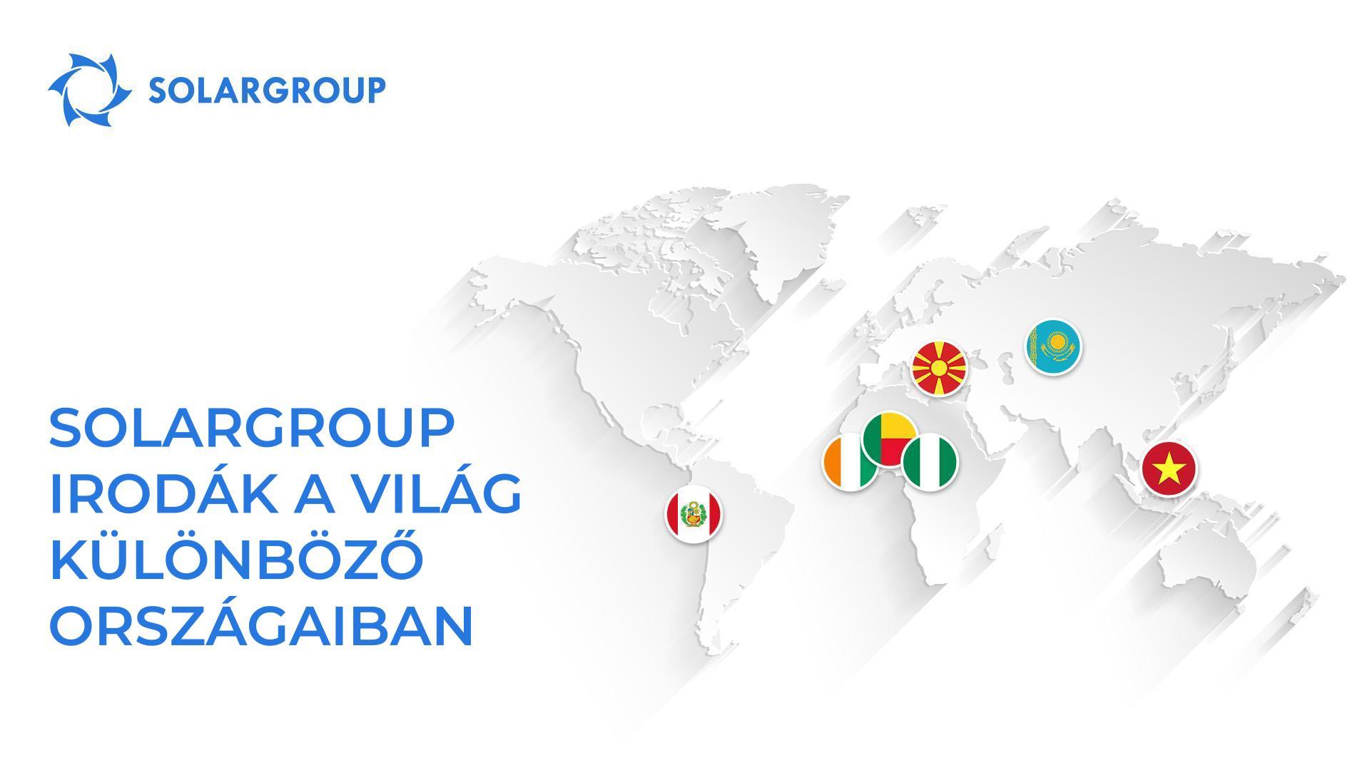 SOLARGROUP irodák a világ különböző országaiban