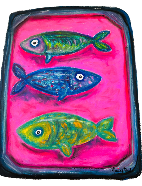 Pastell Sardiner. A3