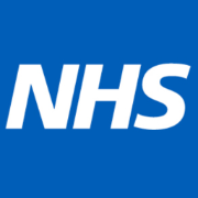White NHS text in bold, uppercase letters on a solid blue background. This is the logo for the United Kingdoms National Health Service.
